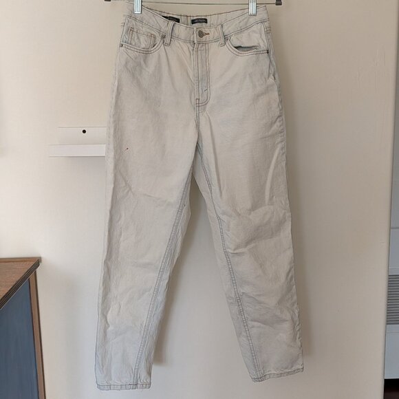 wild fable Women's Super High Rise Tapered Jeans Ultra Light Wash Size 6 Cotton - Picture 2 of 8